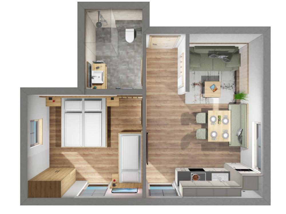 Apartment mit 1 Schlafzimmer